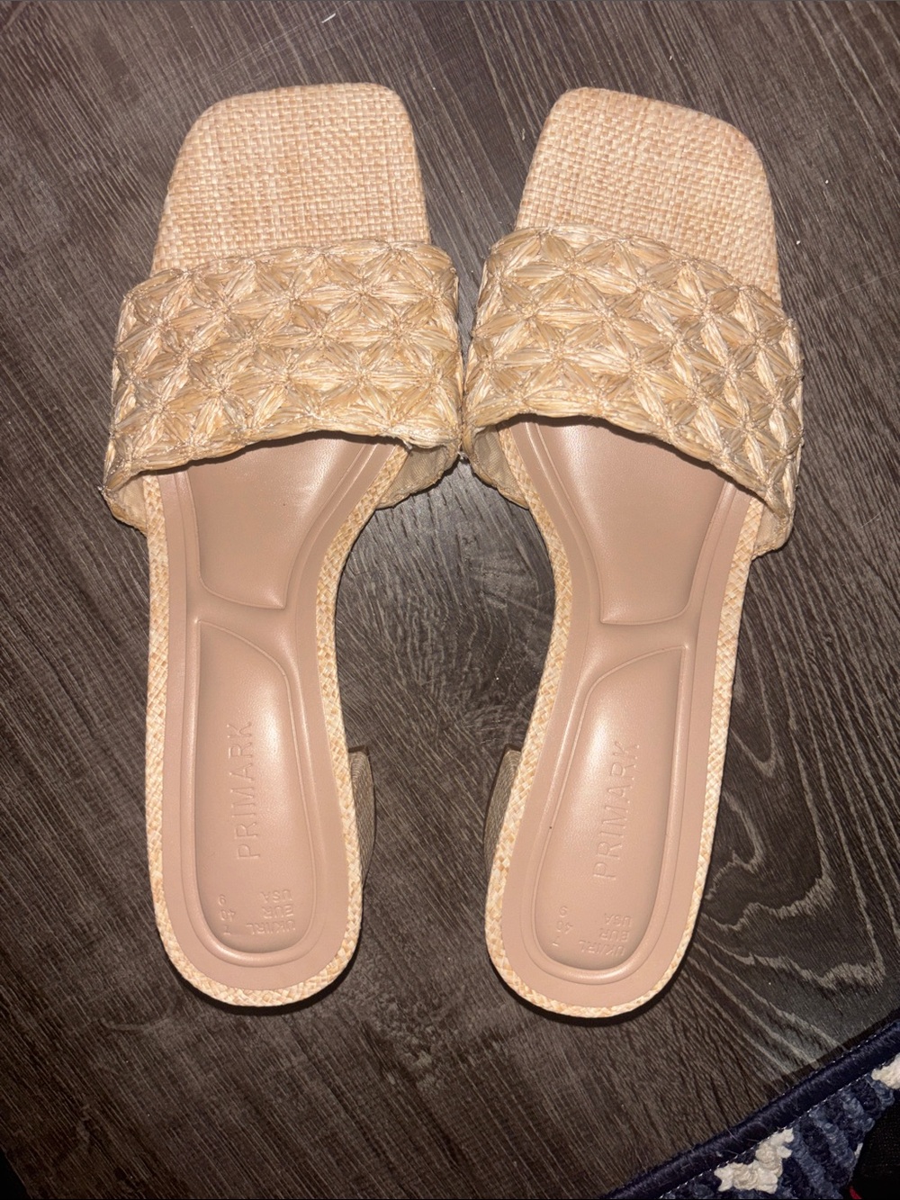 Primark Beige/Tan Braided Slide Mules